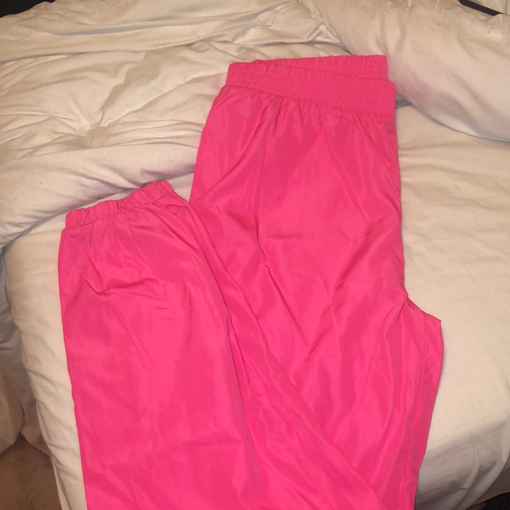 neon pink party pants